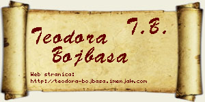 Teodora Bojbaša vizit kartica